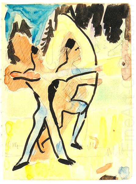 Ernst Ludwig Kirchner Archer at Wildboden- Watercolour und ink over pencil china oil painting image